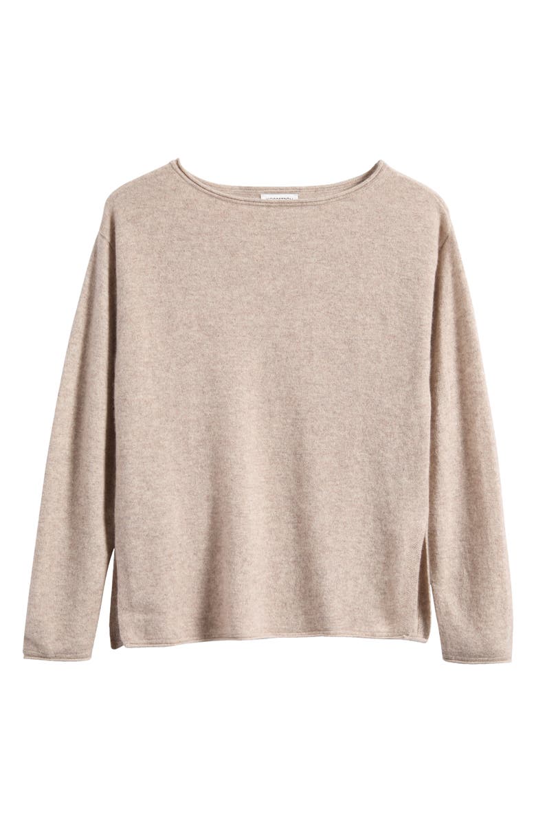 Nordstrom Cashmere Lounge Top, Alternate, color, Tan Oxford Heather