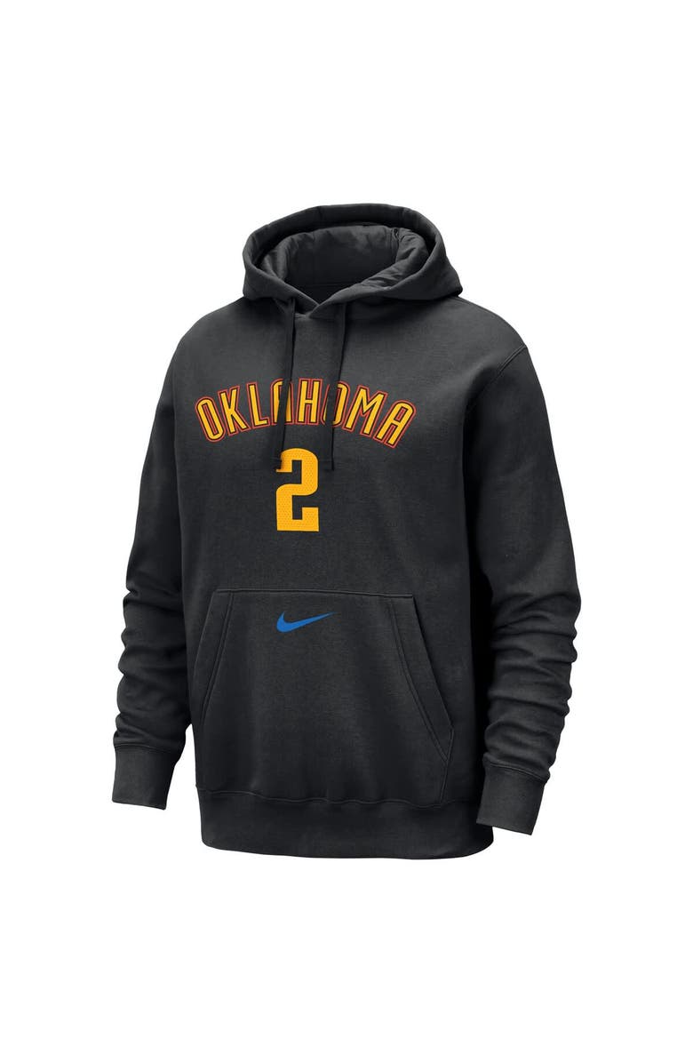 Nike Men's Nike Shai Gilgeous-Alexander Black Oklahoma City Thunder 2024/25 City Edition Name & Number Pullover Hoodie, Alternate, color, 