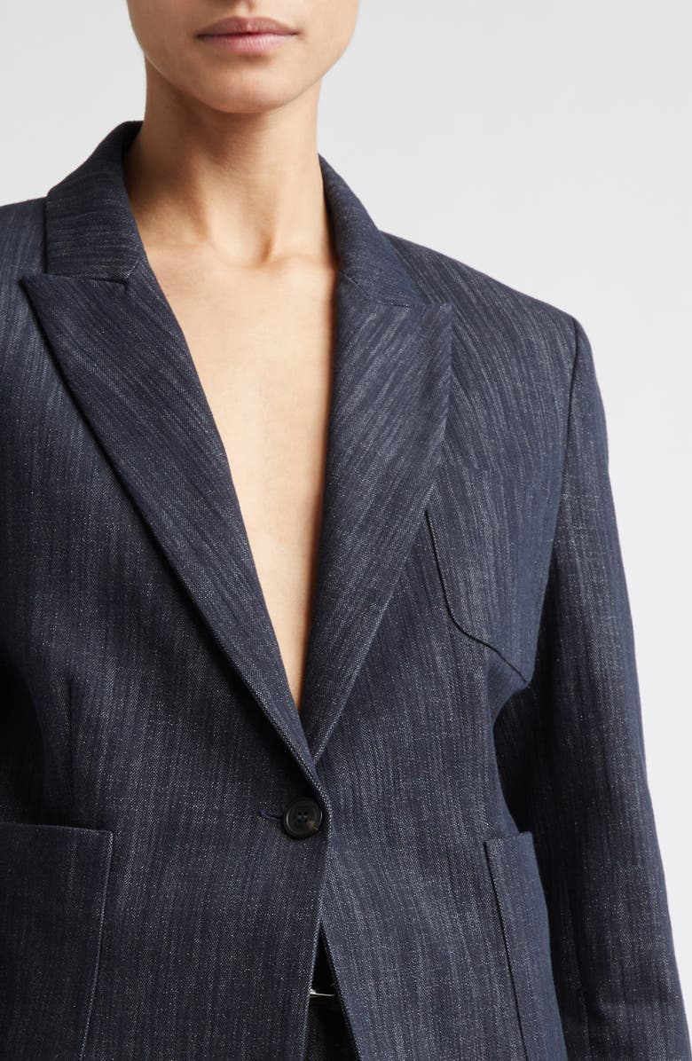 Eleventy Mélange Cotton Stretch Denim Jacket, Alternate, color, 11 Blue