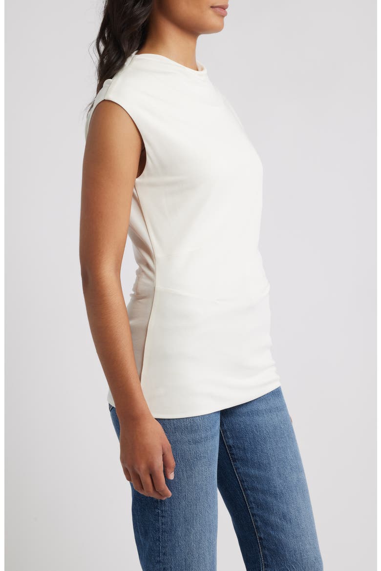 Elamma Cap Sleeve Top, Alternate, color, OPEN WHT