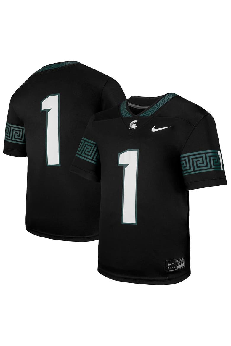 Youth Nike #1 Black Michigan State Spartans  Untouchable Replica Game Jersey, Main, color, Black