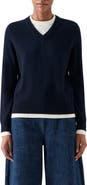 Akris punto Layered Look Virgin Wool & Cashmere Sweater
