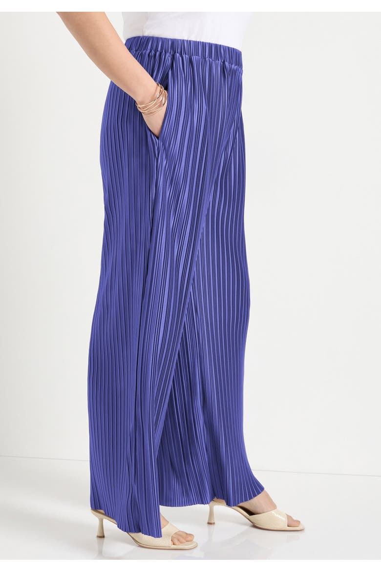 Plisse High Rise Pants, Alternate, color, BLUE IRIS