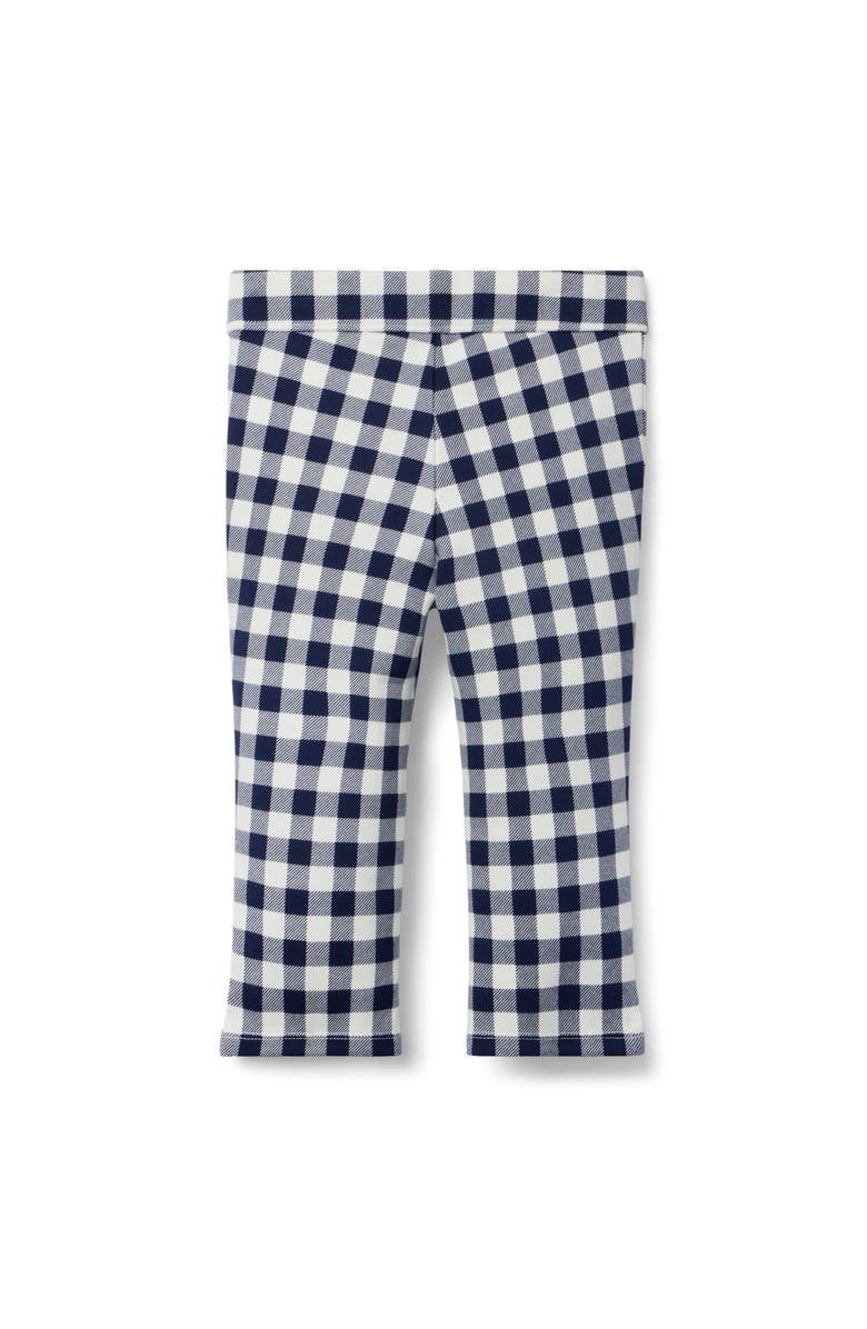 Janie and Jack Gingham Ponte Pant, Alternate, color, Blue