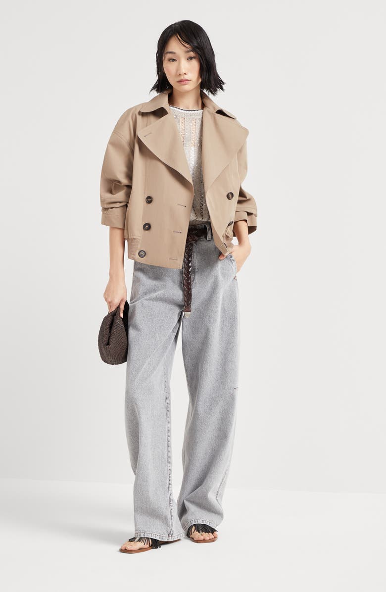 Brunello Cucinelli Curved trousers, Alternate, color, 