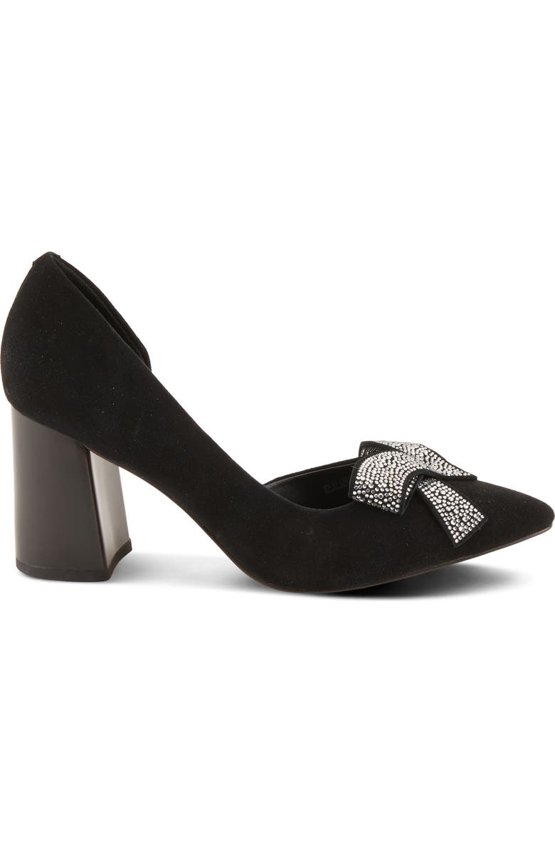 AZURA BY SPRING STEP Keala Half d'Orsay Pointed Toe Pump, Alternate, color, Black Suede