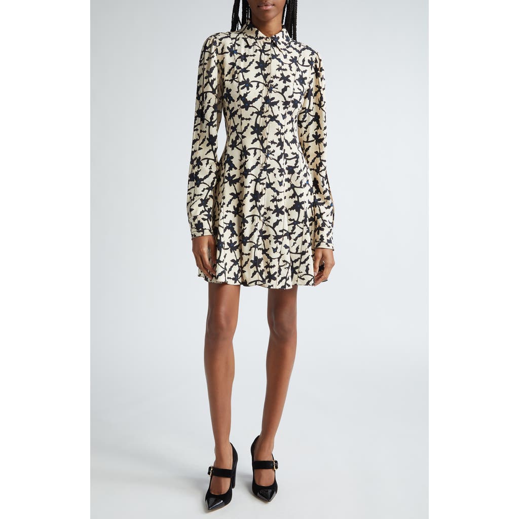 Ulla Johnson Roanne Tie-detailed Mini Shirt Dress In Moonstone