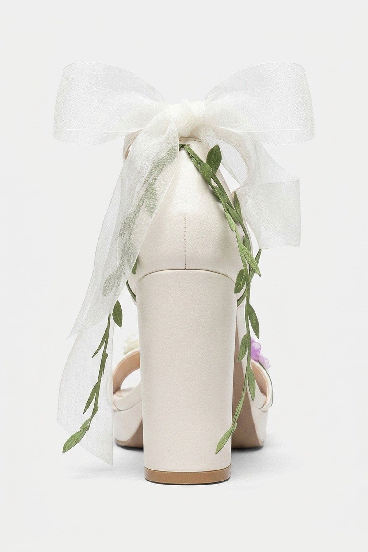Ophelia Floral Platform Bridal Sandal, Alternate, color, Ivory