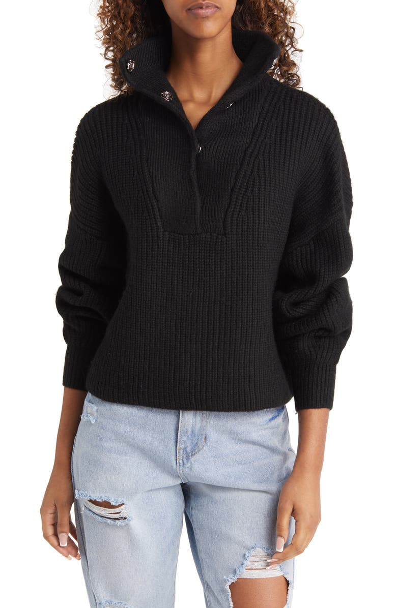 Topshop Stand Collar Sweater, Main, color,