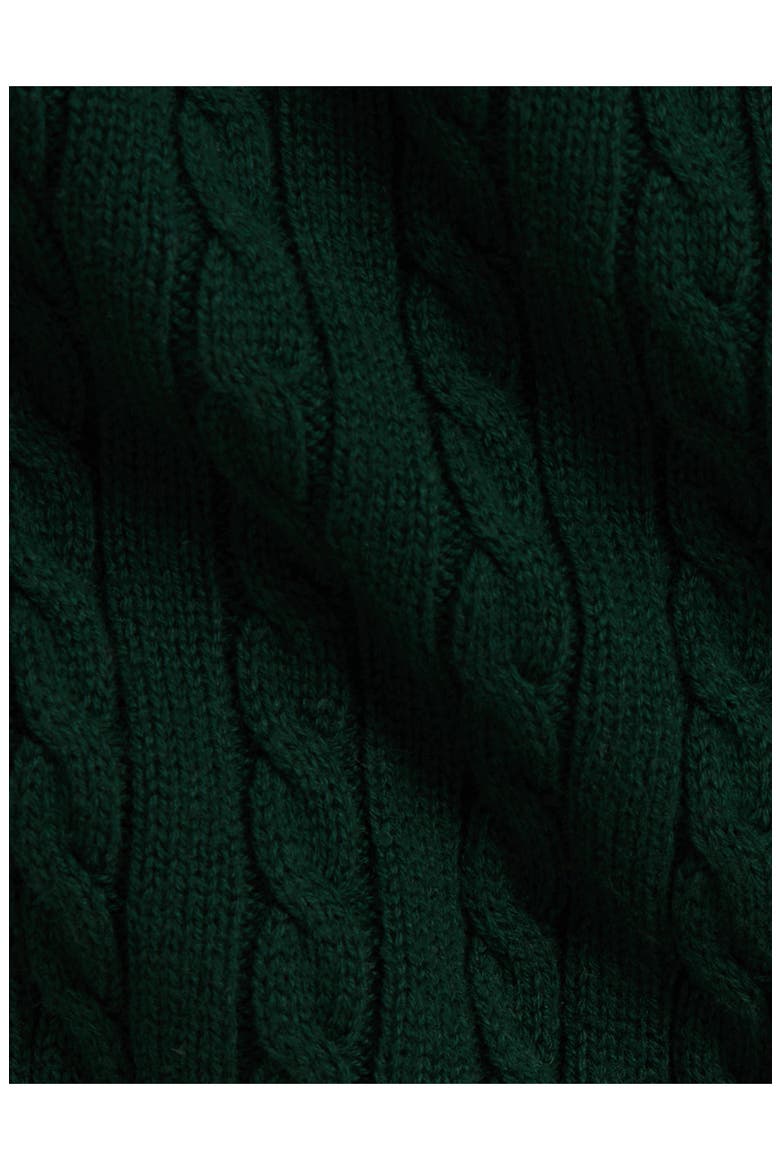 Polo Bear Mini Cable Knit Cotton Cardigan, Alternate, color, MOSS AGATE