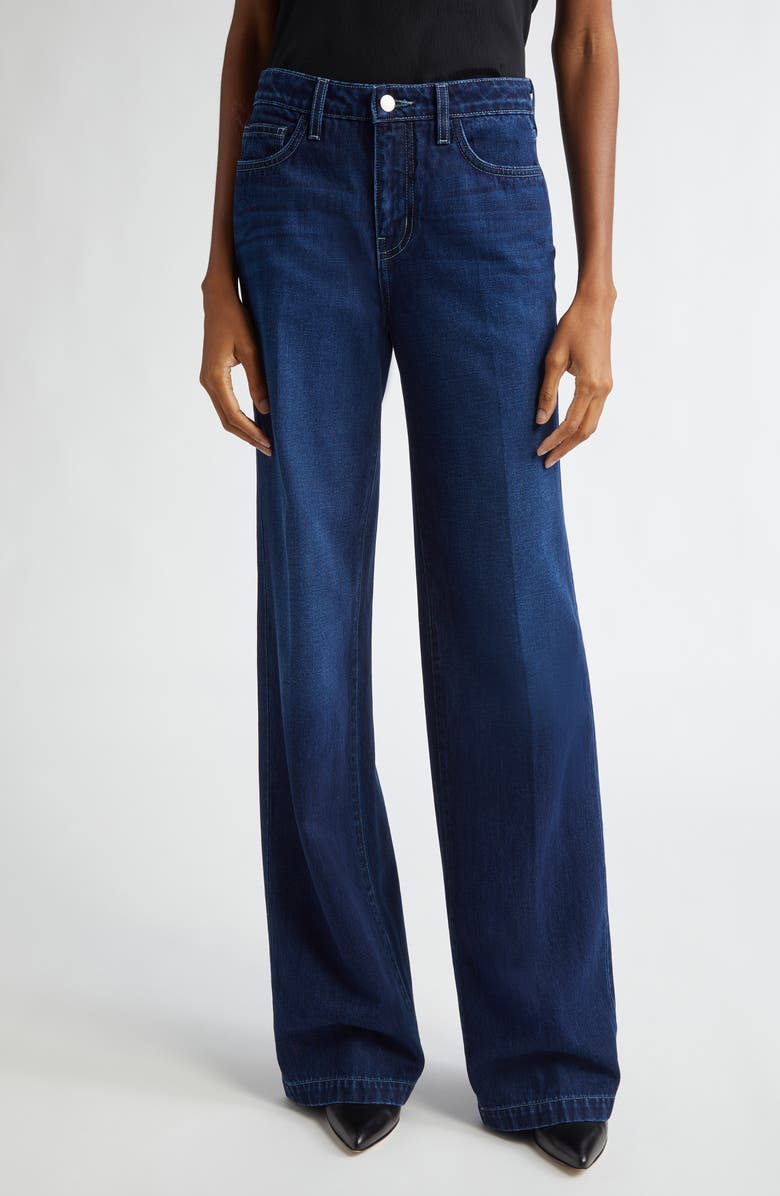 L'AGENCE Clayton High Waist Wide Leg Jeans, Main, color,