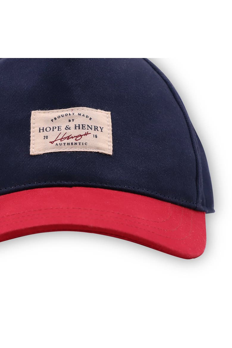Boys' Authentic Ball Cap With Logo, Kids, Alternate, color, Navy and Red