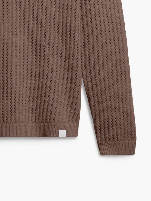 Ministry Of Supply Atlas Textured V-neck Sweater In Ash Brown