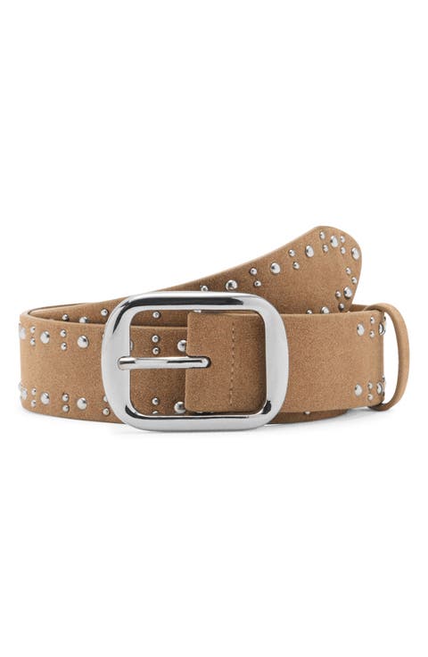 Stud Suede Belt