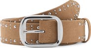 MANGO Stud Suede Belt