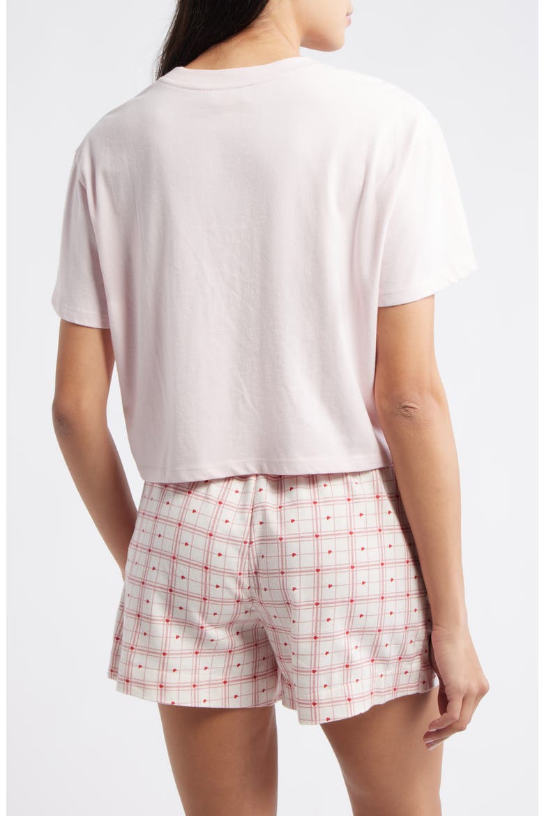 Boxy Crop Sleep T-Shirt, Alternate, color, PINK KISS