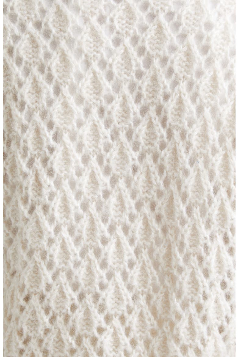 Open Stitch Mohair & Silk Sweater, Alternate, color, 00 IVORY