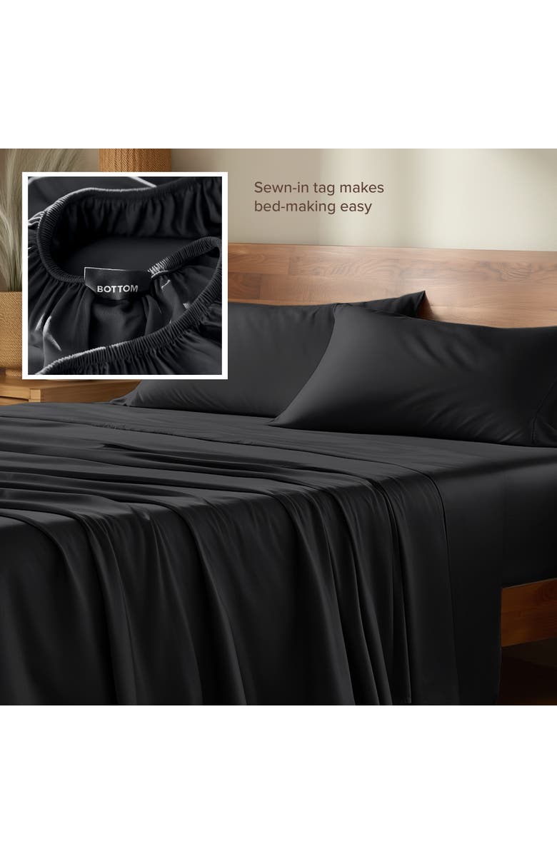 Bare Home Cooling Rayon Sheet Set, Alternate, color, Black