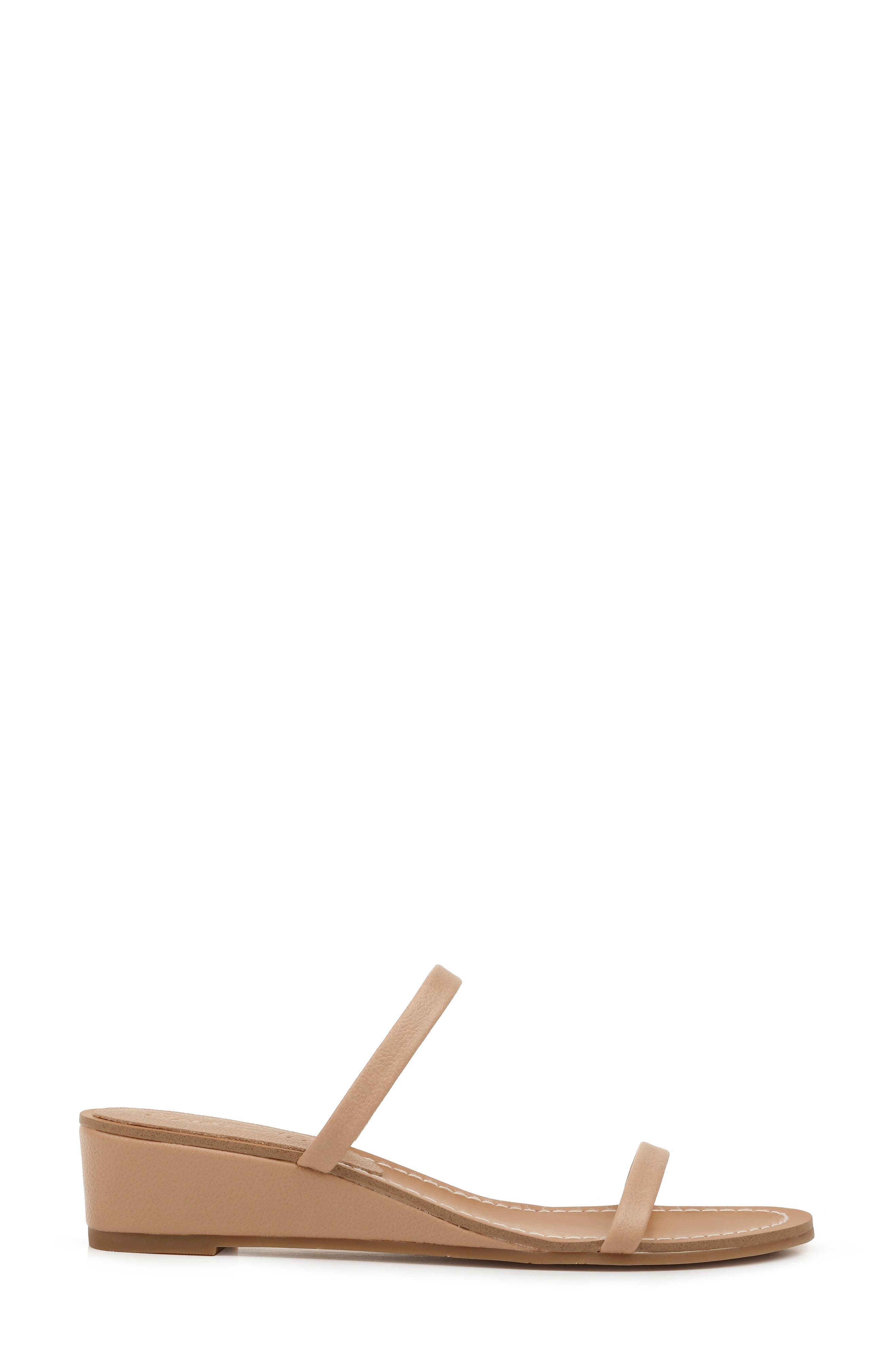 Melanie Wedge Slide Sandal, Alternate, color, WARM NUDE LEATHER