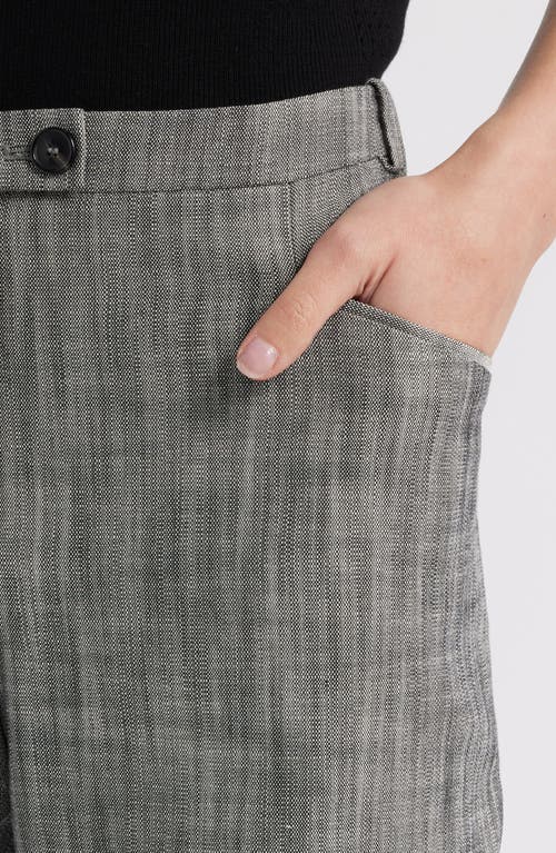 Shop Hugo Boss Boss Tanya Straight Leg Pants In Monochrome Sharkskin