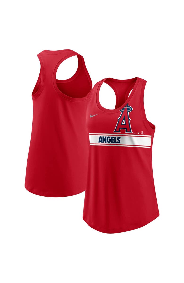 Nike Women's Nike Red Los Angeles Angels Cropped Logo Performance Racerback Tank Top, Alternate, color, 