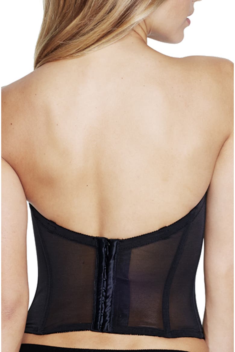 Ariel Low Back Hidden Underwire Convertible Strapless Longline  Bra, Alternate, color, Black