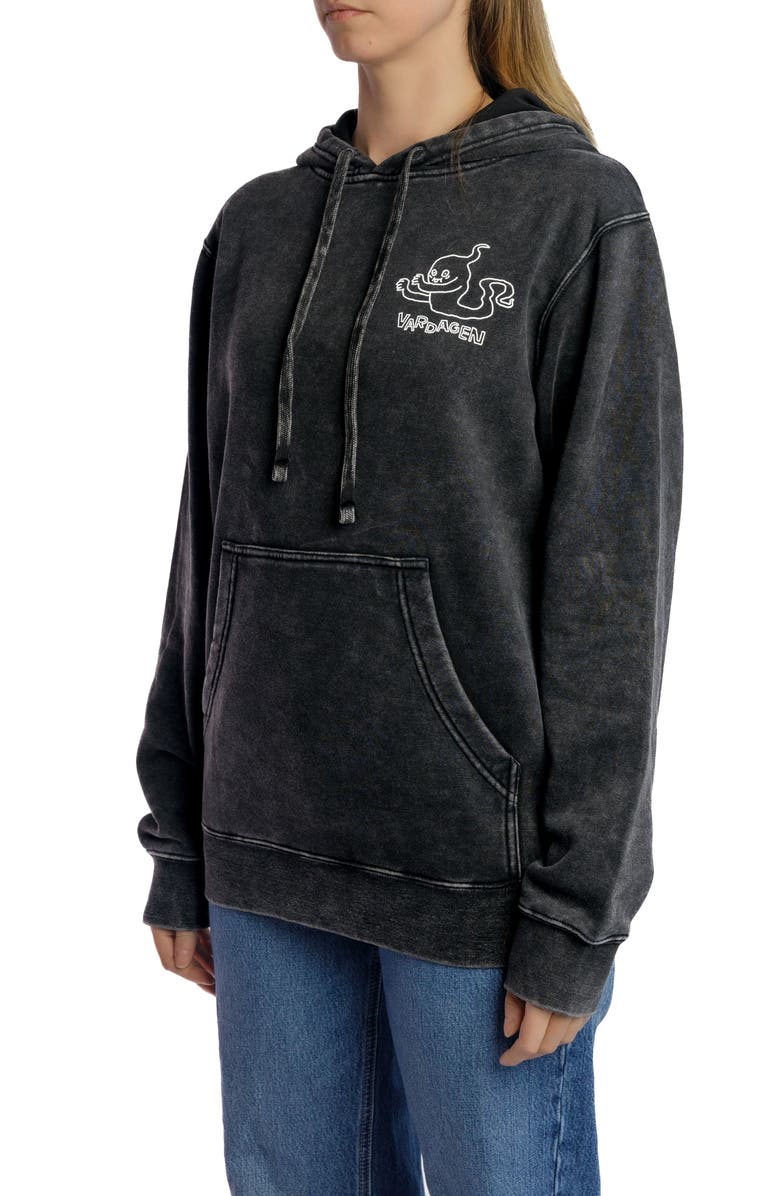Vardagen Cozy Ghost Hoodie, Alternate, color, Mineral Wash Black