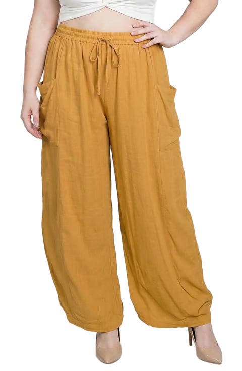 Shantung Harem Pants (Plus)