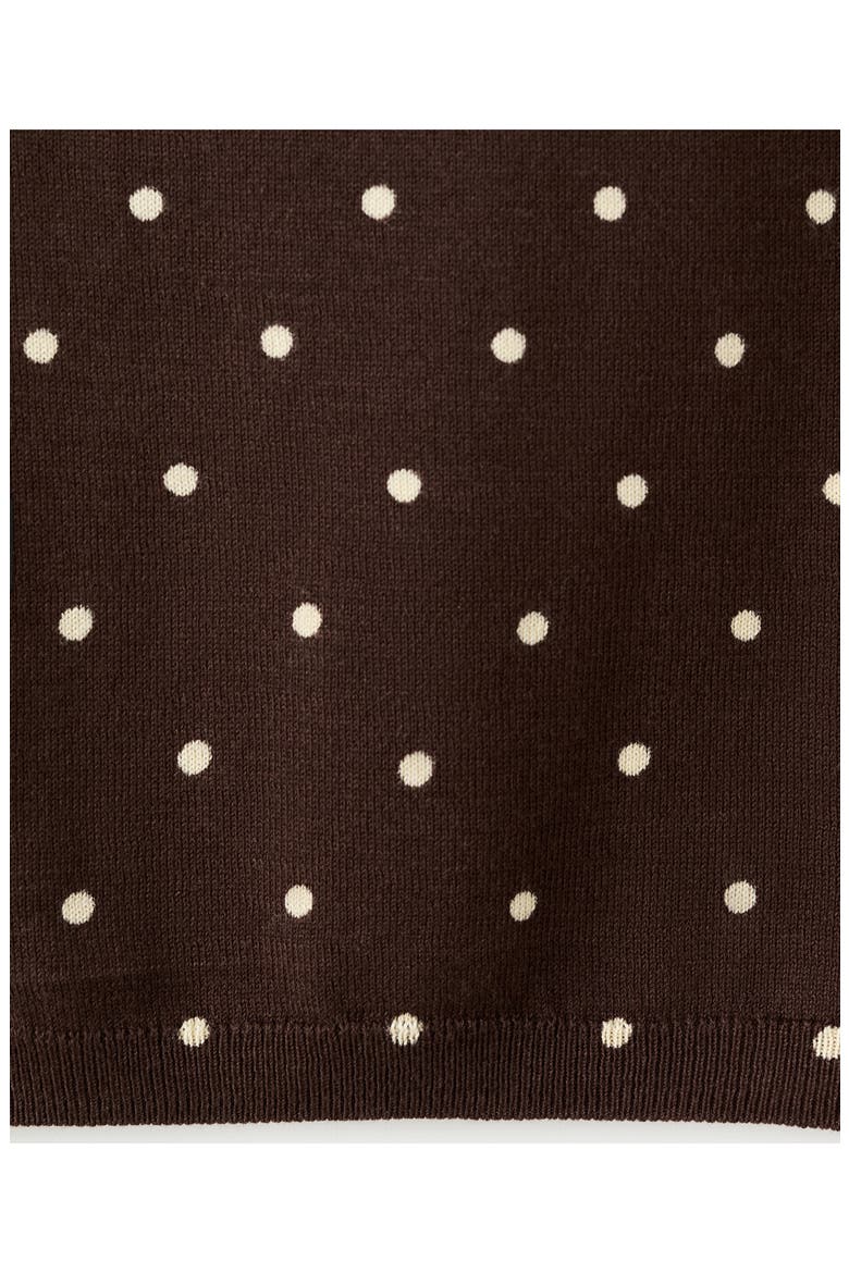 Polka Dot Knit Top, Alternate, color, CHOCOLATE