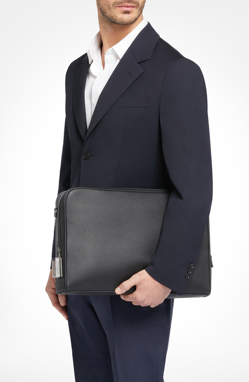 Aviteur Cristallo Soft Laptop Briefcase In Black