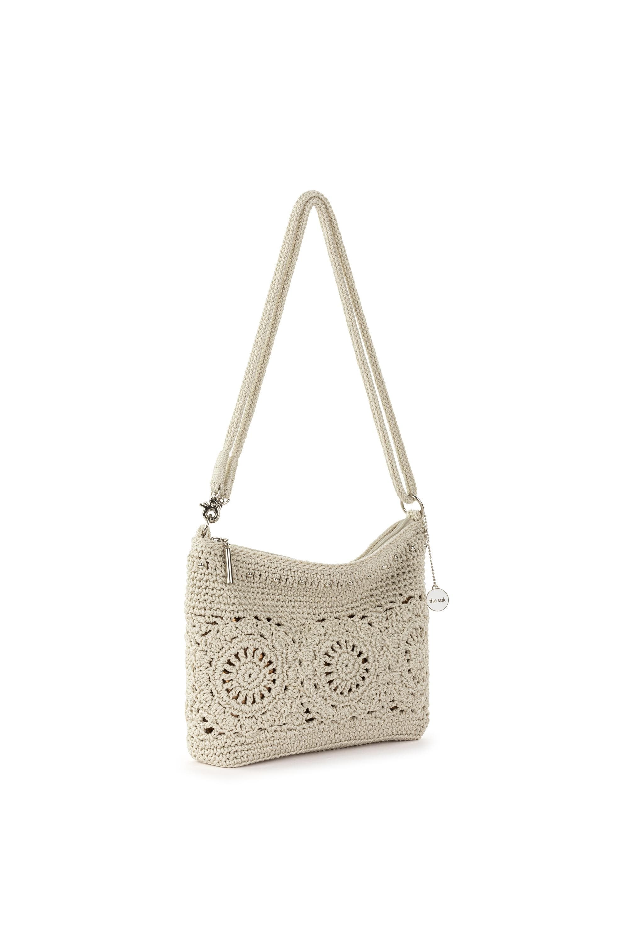 The Sak Lumi Covertible Crossbody Hand Crochet Bag, Alternate, color, Natural Medallion