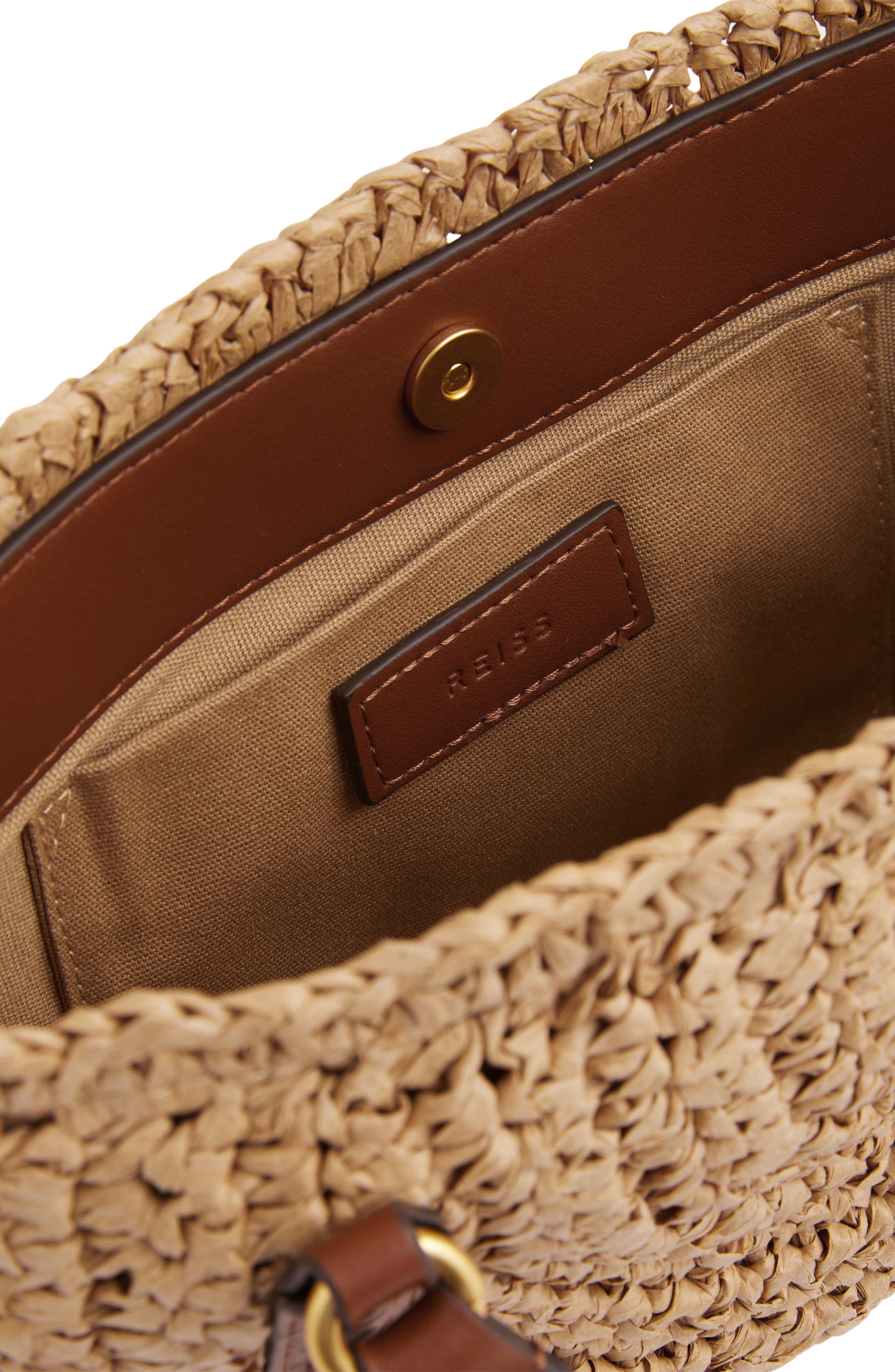 Reiss Eden Woven Top Handle Bag, Alternate, color, 