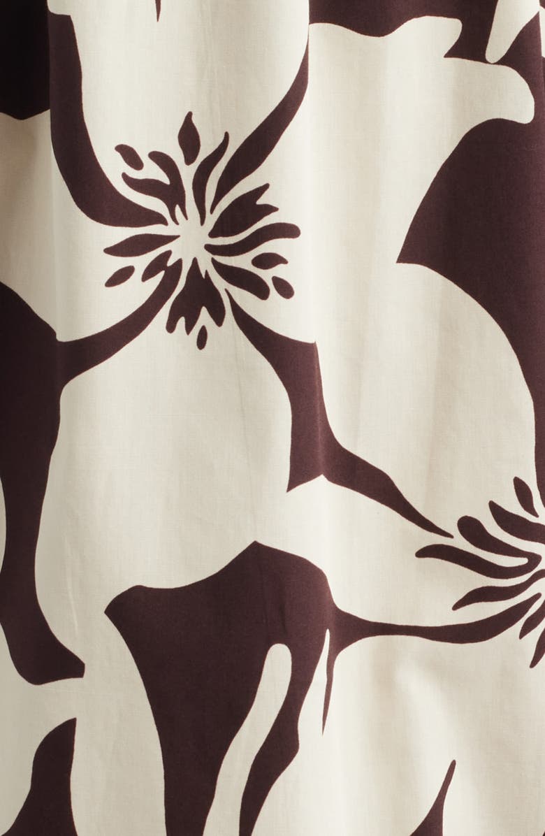 Anne Klein Print Bow Detail Sleeveless Midi Dress, Alternate, color, Java Chip/ Ivory Shell