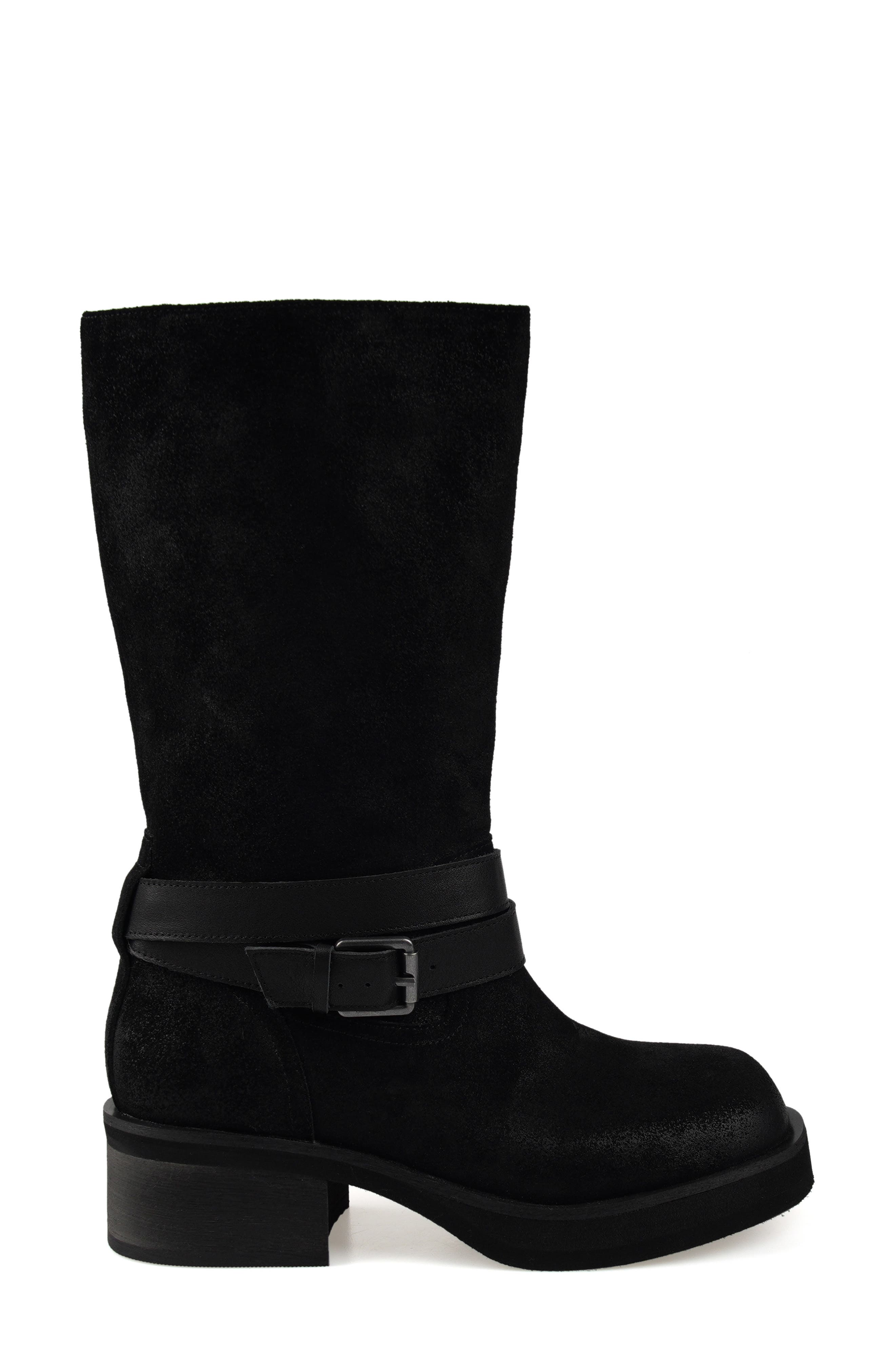 Candie's Crib Block Heel Boot, Alternate, color, Black