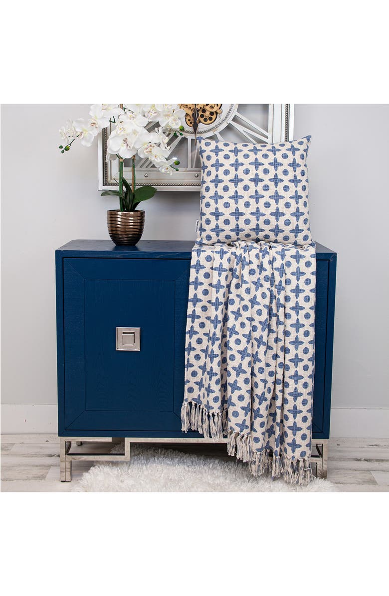 PARKLAND COLLECTION Geometric Throw Pillow, Alternate, color, Blue