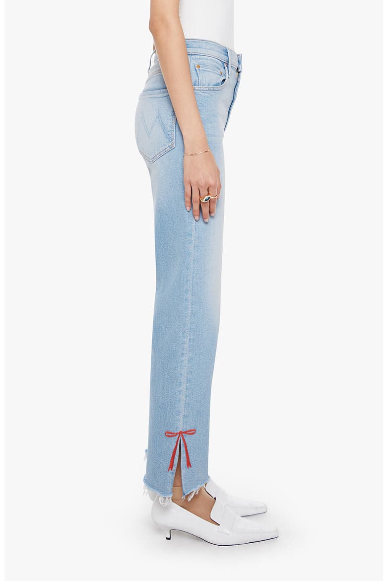 The RamblerSlice Hover Fray Bow Ankle Wide Leg Jeans, Alternate, color, COMPLETE 360