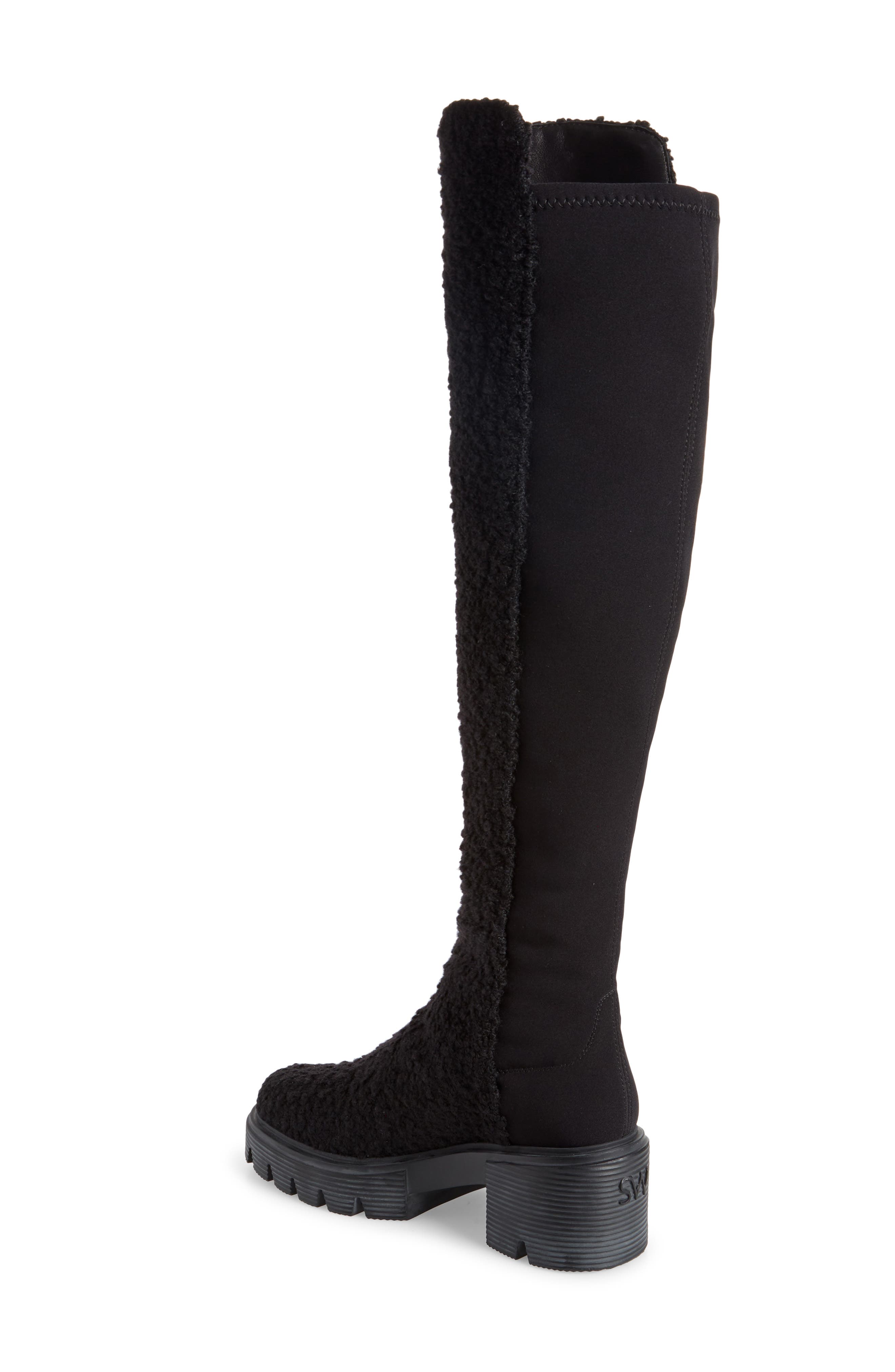 Faux Shearling 50/50 Soho Boot, Alternate, color, BLACK