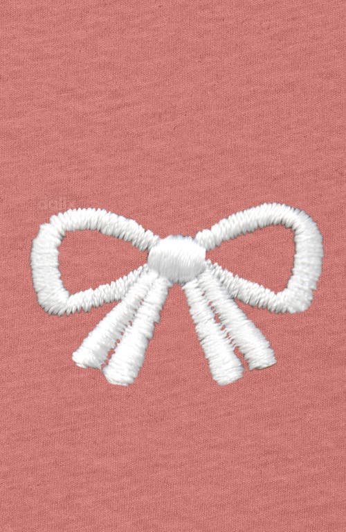 Dalix Womens Bow Lightweight High Waisted Tee In Pink