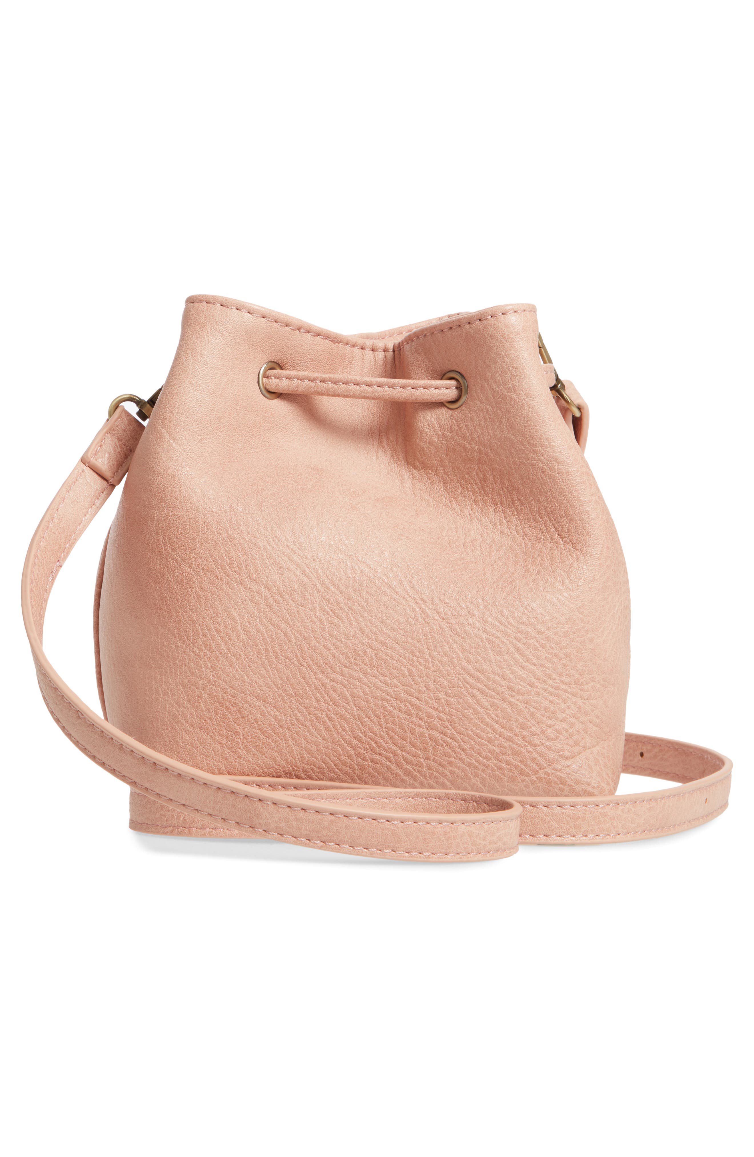 Drawstring Crossbody Bag, Alternate, color, PINK ROSECLOUD
