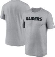 Nike Men's Nike Heather Gray Las Vegas Raiders Primetime Legend Wordmark Performance T-Shirt