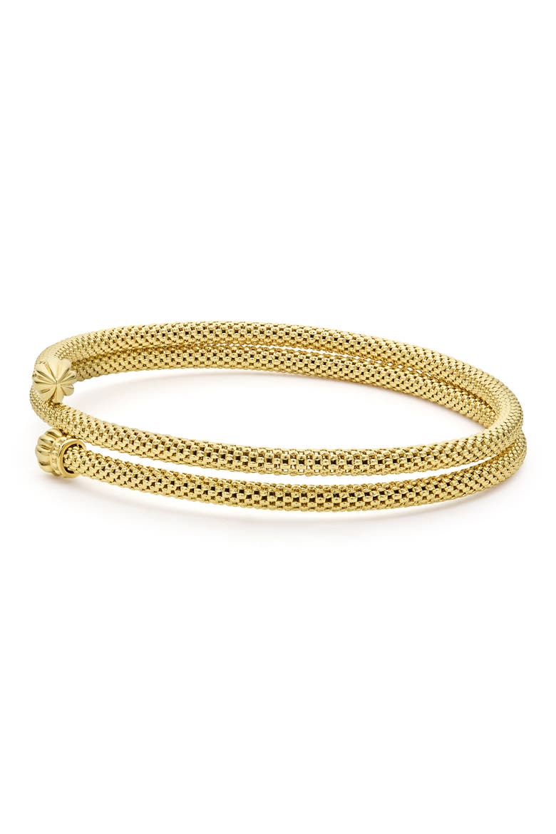 Signature Caviar Coil Bracelet, Alternate, color, GOLD