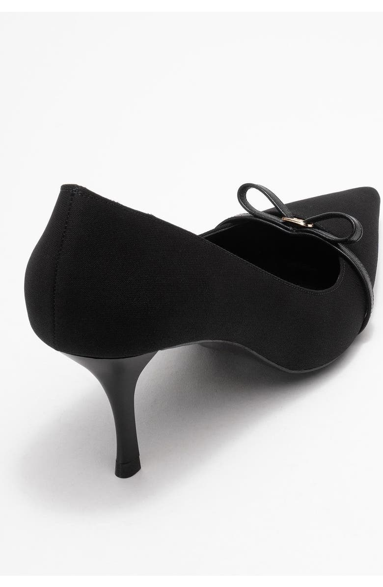 Prologue Shoes Annie Bow Pointed Toe Pump, Alternate, color, Black