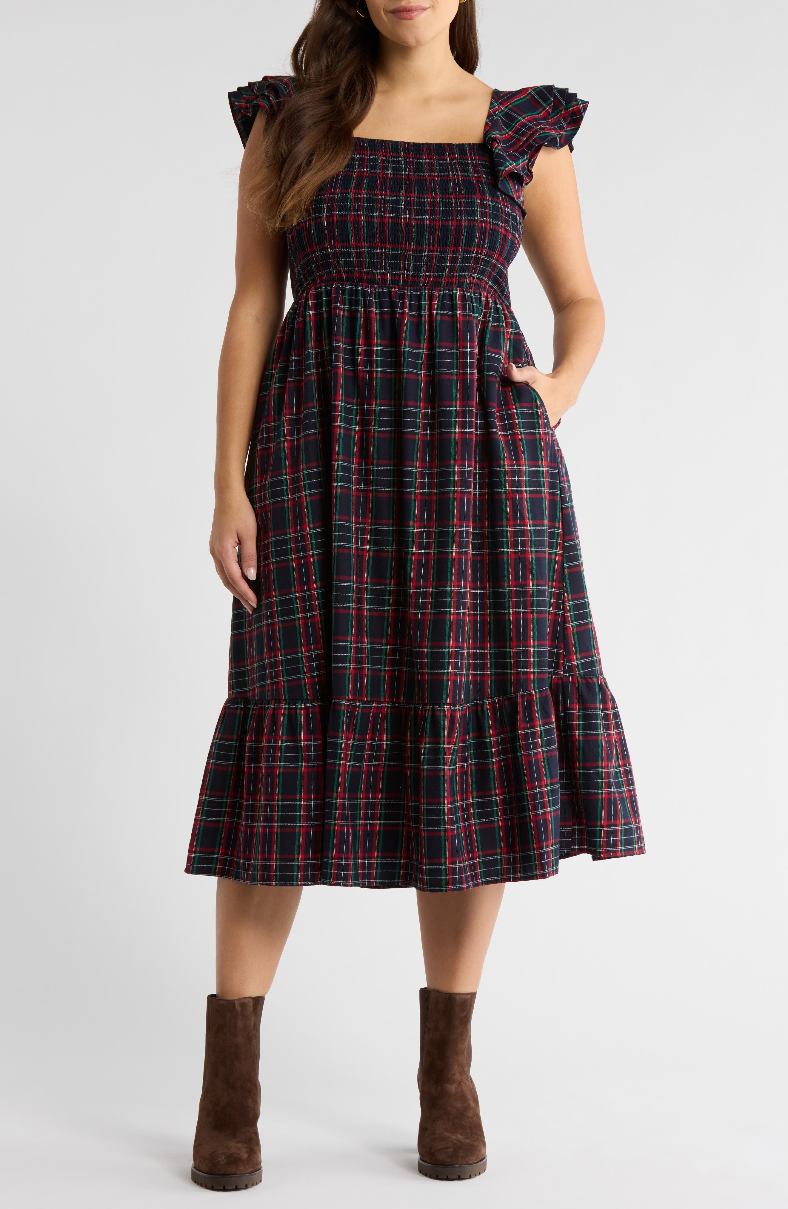 Chapman Plaid Smocked Dress