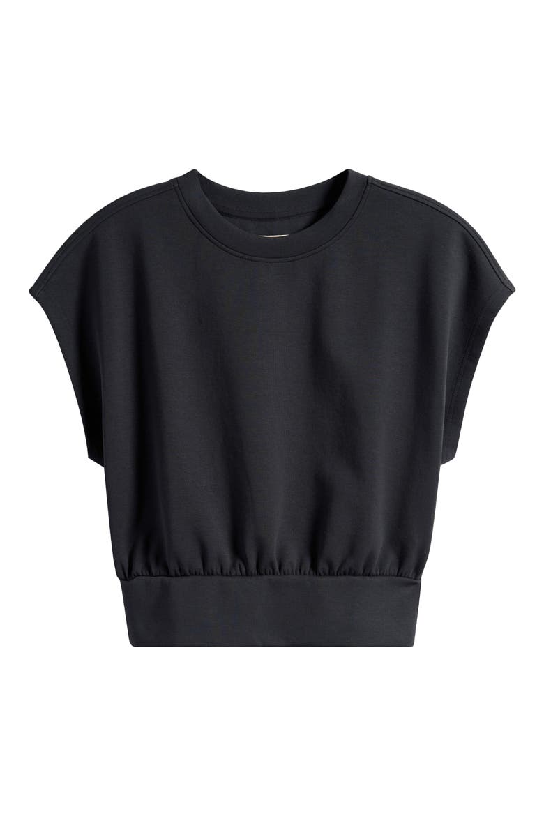 Nova Organic Cotton Blend Bubble Top, Alternate, color, WASHED BLACK