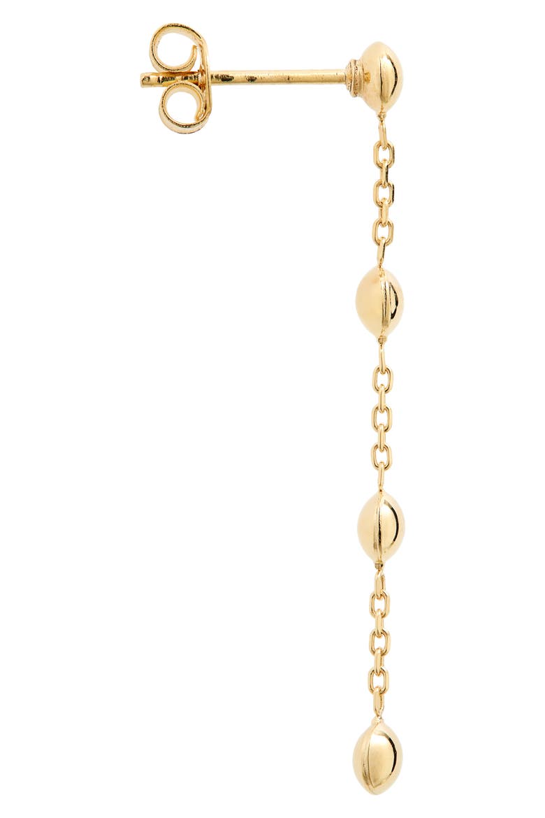 Mykonos 14K Gold Ball Station Linear Drop Earrings (Nordstrom Exclusive), Alternate, color, 14K YELLOW GOLD