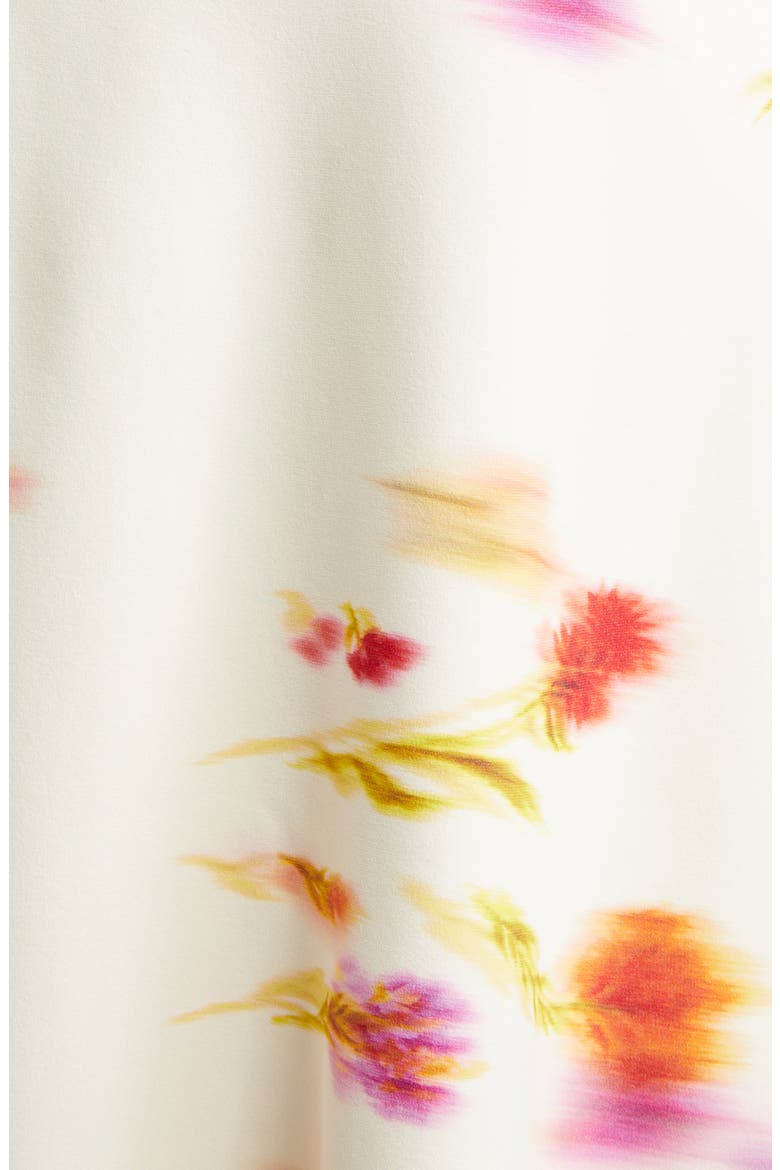 Blurred Print A-Line Skirt, Alternate, color, MASCARPONE/ RED/ CHERIS