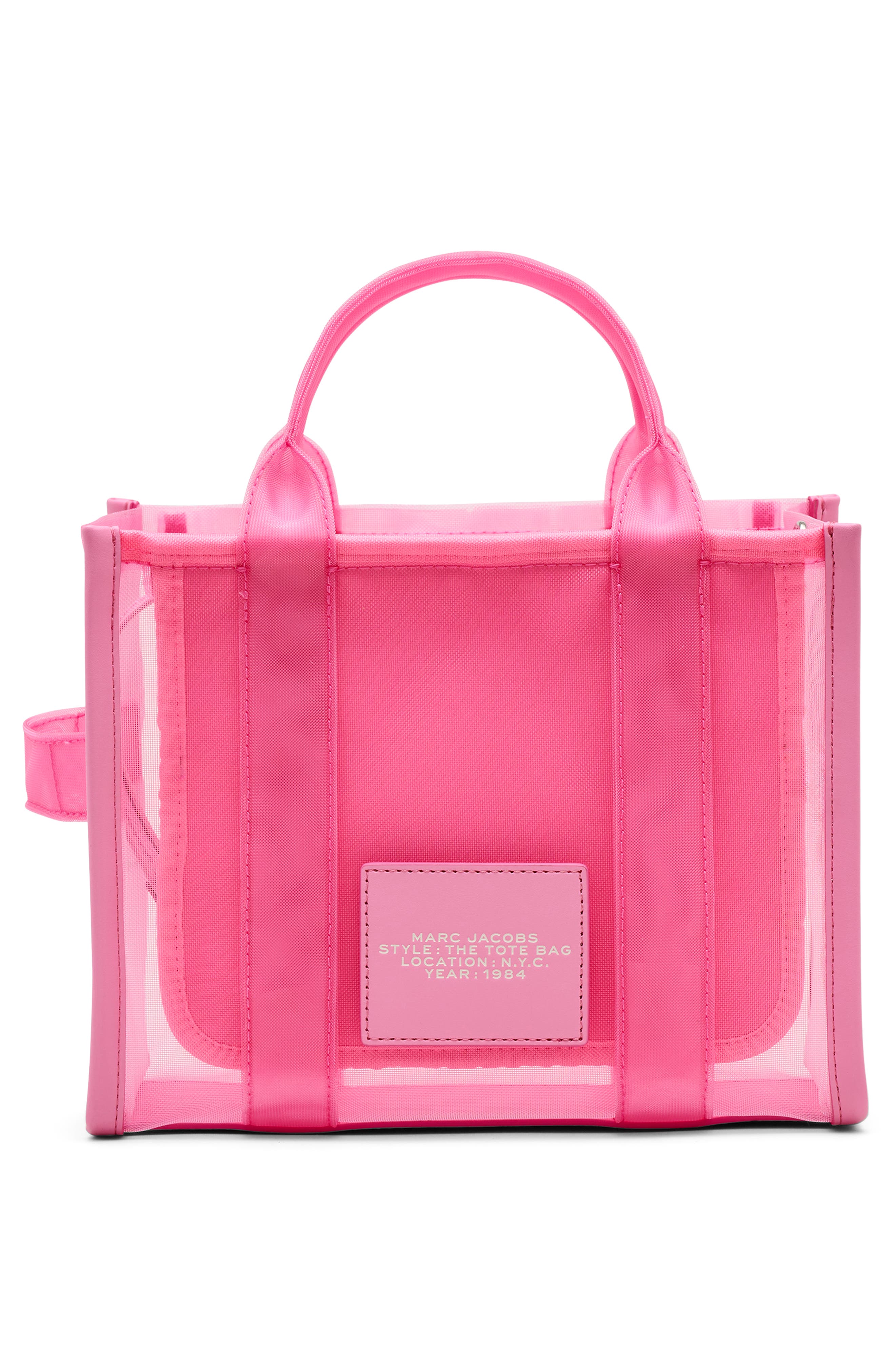 The Small Mesh Tote Bag, Alternate, color, CANDY PINK