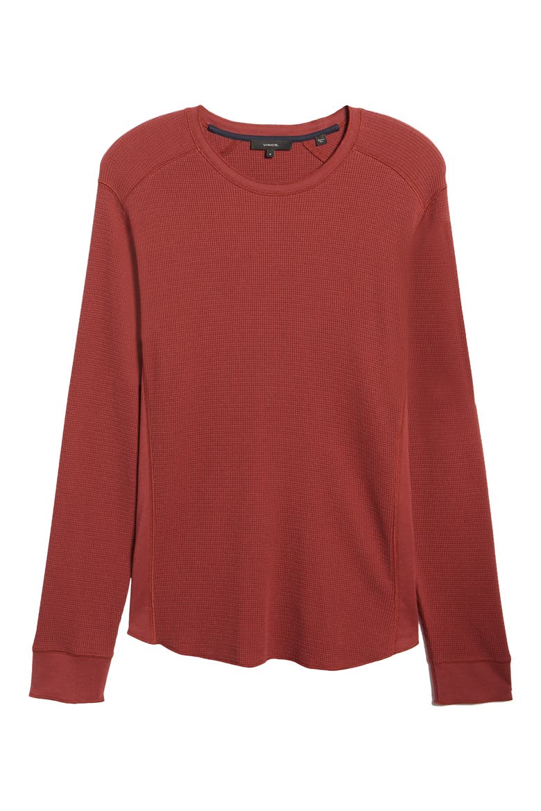 Regular Fit Long Sleeve Thermal Top, Alternate, color, CINNAMON