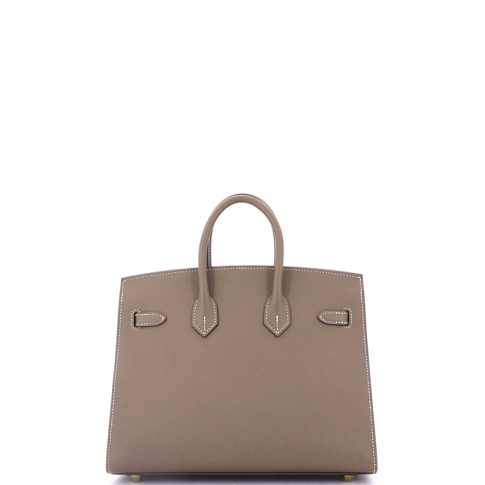 Pre-Owned Hermes Birkin Sellier Bag Grey Epsom with Gold Hardware 25, Alternate, color, 