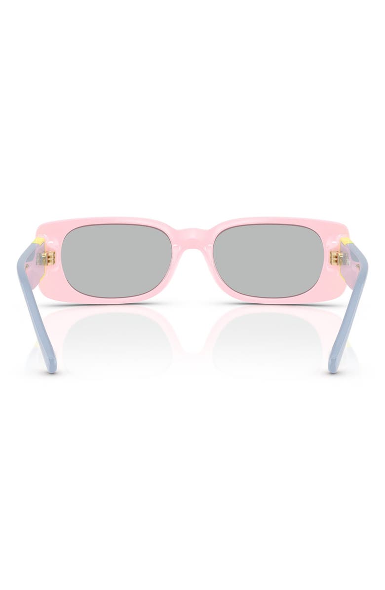 Versace Kids' 47mm Rectangular Sunglasses, Alternate, color, Full Pink / Light Grey